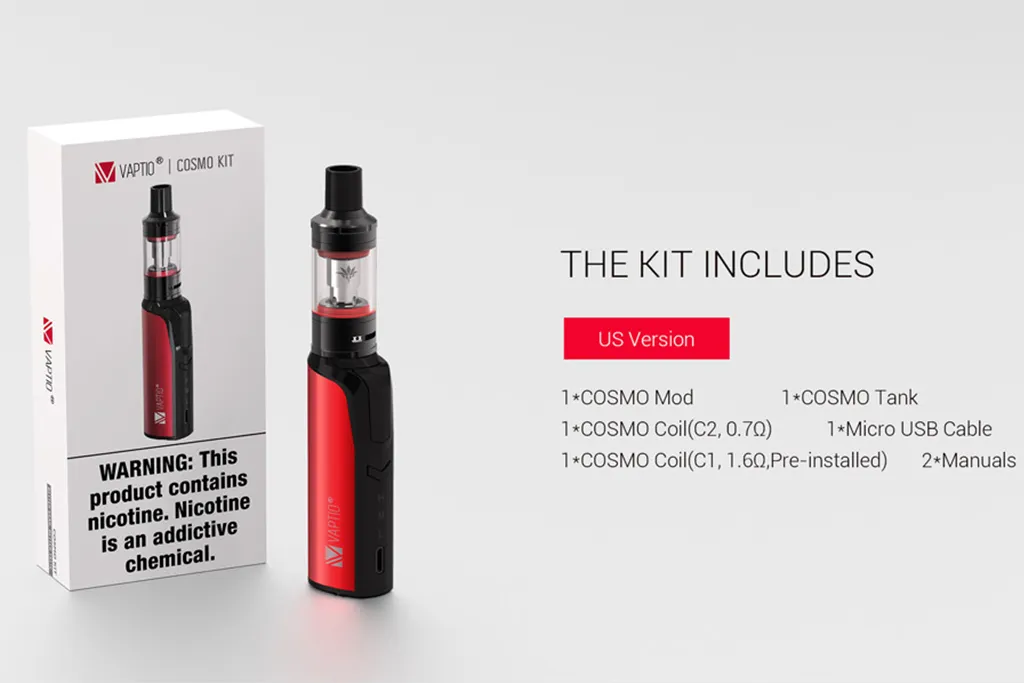 Cosmo Mod 1500mAh + Tank 2ml – Vaptio - Imagen 2