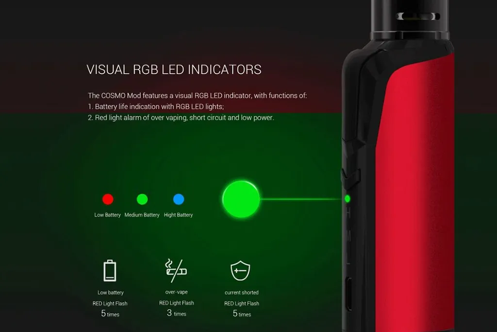 Cosmo Mod 1500mAh + Tank 2ml – Vaptio - Imagen 5